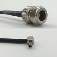 6 inch RGU178 N FEMALE to TS9 ANGLE MALE Pigtail Jumper RF coaxial cable 50ohm High Quality Quick USA Shipping