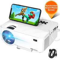 Mini Projector, TOPVISION Projector with Synchronize Smart Phone Screen,1080P Supported, 176" Display, 50,000 Hours Led, Compatible with Fire Stick,HDMI,VGA,USB,TV,Box,Laptop,DVD