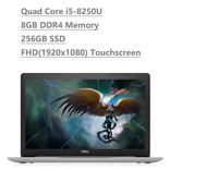 2019 Dell Inspiron 15 5000 5570 15.6" Full HD Touchscreen (1920x1080) Laptop (Intel Quad-Core i5-8250U, 8GB DDR4, 256GB SSD) Backlit, HDMI, 802.11 AC WiFi, Ethernet, Bluetooth, Windows 10 64-bit