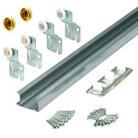 Slide-Co 161791 Bi-Pass Closet Track Kit (2 Door Hardware Pack), 48"