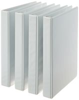 AmazonBasics 3-Ring Binder, 1 Inch - White, 4-Pack