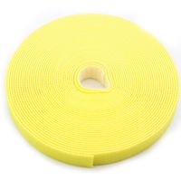 Saisn Reusable Fastening Tape Cable Ties 3/4 Inch Double Side Hook Roll (10 Yard, Yellow)