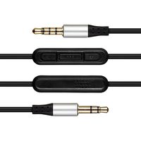 1.2m Replacement Audio Cord/Cable for Skullcandy Crusher Aviator 2.0 & HESH 2.0 Headphone with Remote Volume Control and Mic for iPhone-Gold Plated