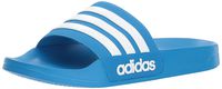 adidas Men's Adilette Shower Sandal, White/Bright Blue, 4 Medium US