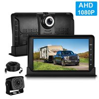 Leekooluu Backup Camera Dash Camera High-Speed Observation DVR System for RVs/Trucks/Trailers/Motorhomes 7 inch FHD 1080P G-Sensor,Motion Detection&Loop Recording,IP 69K Waterproof Night Vision