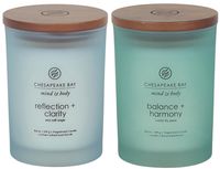 Chesapeake Bay Candle Scented Candles, Reflection + Clarity & Balance + Harmony, Medium (2-Pack)