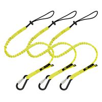 BearTOOL Tool Lanyard with Buckle Strap - Clip Bungee Cord - Heavy Duty Screw Locking Carabiner - Fall Protection and Safety - Adjustable Loop End - Tough Tether - Construction - 0923YS (3 Pack)