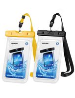 Mpow 097 Universal Waterproof Case, IPX8 Waterproof Phone Pouch Dry Bag Compatible for iPhone 11/11 Pro Max/Xs Max/XR/X/8/8P Galaxy up to 6.8", Phone Pouch for Beach Kayaking Travel or Bath (2 Pack)
