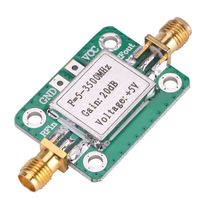 5-3500MHz Broadband 20 dB High Gain LNA Low Noise RF Amplifier Module Ham Radio with Shielding Shell for Shortwave FM TV Audio