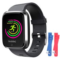 Smart Watch, Smartwatch with SMS/Caller ID, IP67 Waterproof Smart Watch for Men/Women/Kids, Fitness Tracker Step/Calorie Counter, Heart Rate/BP/Blood Oxygen/Sleep Monitor, Compatible with iOS/Android