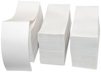 Compulabel Thermal Transfer Shipping Labels, 3 1/2 inch x 8 inch, White, Fanfold, Permanent Adhesive, Perforations Between Labels, 970 Per Stack, 3 Stacks per Carton