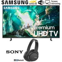 Samsung UN65RU8000 65-inch RU8000 LED Smart 4K UHD TV (2019) Bundle with Sony WH-CH700N Wireless Noise Canceling Bluetooth Headphones, Black