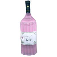 Swimline 90654 Inflatable Rose Wine Bottle Pool Float, One Size, Pink