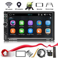 Double Din Android 8.1 Car Stereo in-Dash GPS Navigation Support Compatible with Bluetooth 4.0, WiFi/3G, Mirror Link, Car Radio Audio Vehicle Head Unit with Free Rear Camera and Car Remote