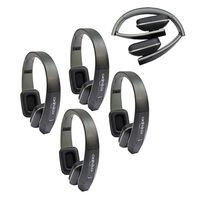 Key Audio 4 Two Channel Folding Adjustable Universal Rear Entertainment System Infrared Headphone Car TV Video Audio and Listening with Superior Sound Quality