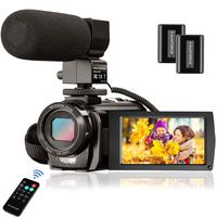 Video Camera Camcorder FHD 1080P 24.0MP Digital Camera YouTube Vlogging Camera 270 Degrees Rotatable 3.0 inch LCD Screen 16X Digital Zoom with External Microphone, Remote Control