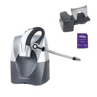 Plantronics CS70n Wireless Headset System Bundle with Lifter and Headset Advisor Wipe (Renewed)