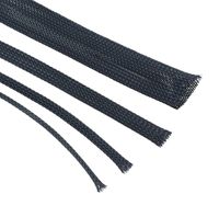 Harness Tech 1 Inch Clean Cut Braided Cable Sleeve - Black - 25 Ft (0.75Inch)
