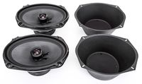 Skar Audio TX69 6" X 9" 400W 2 Way Coaxial Speakers (1 Pair) with One Pair of 6" X 9" Universal Speaker Baffles