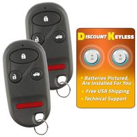 Discount Keyless Replacement Key Fob Car Entry Remote For Honda CR-V S2000 E4EG8DJ (2 Pack)