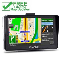 Car GPS Navigation (7 inch/8GB) Vehicle GPS Navigation System with Built-in Lifetime Maps,FM Car Navigation and Spoken Turn-by-Turn Directions