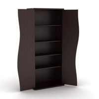 Atlantic Venus Media Storage Cabinet - Stylish Multimedia Storage Cabinet Holds 198 CDs, 88 DVDs or 108 Blu-Rays, 4 Adjustable and 2 Fixed Shelves PN83035729 in Espresso