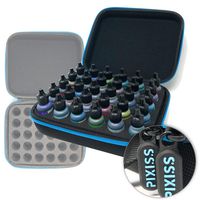 Alcohol Ink Storage Carrying Case Organizer by Pixiss, Stores 30x 0.5-Ounce Bottles of Alcohol Ink, Stickles, Glossy Accents or Reinkers, Travel Case (Ink not Included)