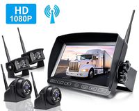 ZEROXCLUB Digital Wireless Backup Camera System Kit,HD1080P Wireless Reverse Rear Side View Camera,No Interference,IP69 Waterproof + 7'' LCD Wireless Monitor for RV/Truck/Trailer/Bus/Pickup/Van-W704
