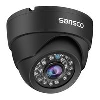HD 720P 1MP SANSCO CCTV Security Camera, IR Cut Day Night Vision, 3.6mm Wide Angle Lens, NOT Weather Proof Plastic Casing Indoor Only, Dome