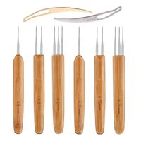 8 Pcs Dreadlock Crochet Hook Tool，Braid Hair Dreadlocks Needle Weaving Crochet