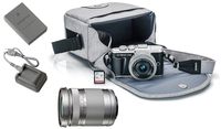 Olympus Pen E-PL9 Mirrorless Micro Four Thirds Digital Camera [Black] + M.Zuiko Digital ED 14-42mm f/3.5-5.6 EZ Lens (Silver) + M.Zuiko Digital ED 40-150mm f/4.0-5.6 R Lens (Silver)