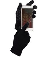 Fosmon Touch Screen Gloves, Unisex Winter Touch Scren Gloves [Three Conductive Fingertips] for iPhone, iPad, Samsung, LG, Nokia Smartphones, Tablets & Smartwatch - Black/Black