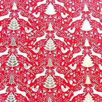 Jillson & Roberts Bulk Gift Wrap, Scandanavian Red, Full Ream 833' x 24"