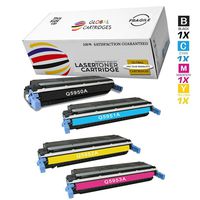 GLB Premium Quality High Yield Remanufactured Replacement for HP 643A / HP 4700 Toner Cartridge Set Q5950A Q5951A Q5952A Q5953A (Black, Cyan, Yellow, Magenta)