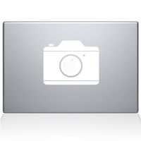 The Decal Guru 2084-MAC-15X-W Simple Camera Decal Vinyl Sticker, White, 15" MacBook Pro (2016 & Newer)