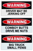 Funny Warning Magnets - Practical Joke Combo Kit - 3 Magnets - Jokes, Gags, Pranks - Slap these on your friend's car/truck and sit back and laugh!
