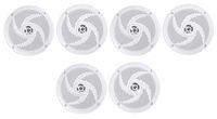 (6) Rockville RSM65W 6.5" 960 Watt Waterproof Shallow Slim Marine Boat Speakers