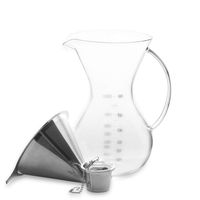 Olivia & Aiden Pour Over Coffee Maker and Tea Infuser w/Glass Carafe (32 oz.) Stainless-Steel Filter Dripper | Precision Brewing at Home, Office, Travel | Stainless Steel Hanging Tea Brewer