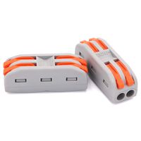 30PCS SPL-2 Conductor Compact Splicing Connectors Lever-Nut Wire Connectors for 2 Circuit Inline 28-12 AWG