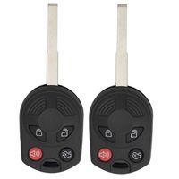 Keyless2Go 2 New Uncut Keyless Remote Head Key Fob Replacement for Ford Focus Escape Transit CMax OUCD6000022 164-R8046