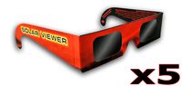 Solar Eclipse Glasses (Pack of 5) CE & ISO Certified