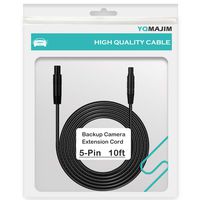 5 Pin Backup Camera Extension Cable,5 Pin 10 Ft Extension Cord for Dash Cam 5 Pin Camera Cable for Reverse Car Recorder Rear View Camera(10 Ft)