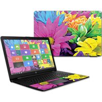Mightyskins Skin Compatible with Hp 17t Laptop 17.3" (2017) - Colorful Flowers | Protective, Durable, and Unique Vinyl Decal Wrap Cover | Easy to Apply, Remove, and Change Styles | Made in The USA