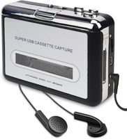 Cassette Player-Cassette Tape to MP3 CD Converter Via USB,Portable Cassette Tape Converter Captures MP3 Audio Music,Convert Walkman Tape Cassette to MP3 Format, Compatible with Laptop and PC