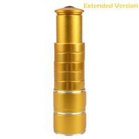 TRIWONDER MTB Bicycle Fork Stem Extender Handlebar Riser Bike Neck Extender Aluminium Alloy Stem Raiser (Gold - Extended Version)