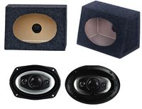 2) NEW BOSS R94 6x9" 500W Car Audio Speakers + 2) 6x9" Speaker Box Enclosures