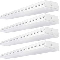 AntLux 4FT LED Wraparound 40W Shop Lights for Garage, 4500lm, 4000K, 4 Foot LED Wrap Light, 48 Inch Integrated Linear Strip Flush Mount Office Workshop Ceiling Lighting Fixture, ETL Certified, 4 Pack