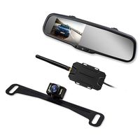 AUTO-VOX TW Wireless Backup Camera Kit, Rearview Mirror Monitor, Super Night Vision (6 LEDs) HD Reversing Cam