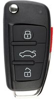 KeylessOption Keyless Entry Remote Control Car Uncut Ignition Key Fob Replacement for Audi MYT-4073A