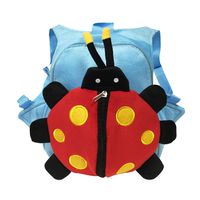 Wrapables Plush Friendly Animals Backpack for Toddlers, Ladybug Blue